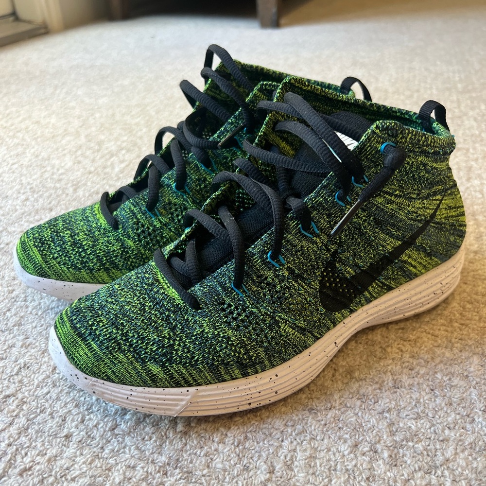👟 NIKE FLYKNIT CHUKKA LUNARLON - GREEN MULTICOLOR - MENS SIZE 8